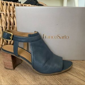 Franco Sarto Teal Harlet Block Heel bootie